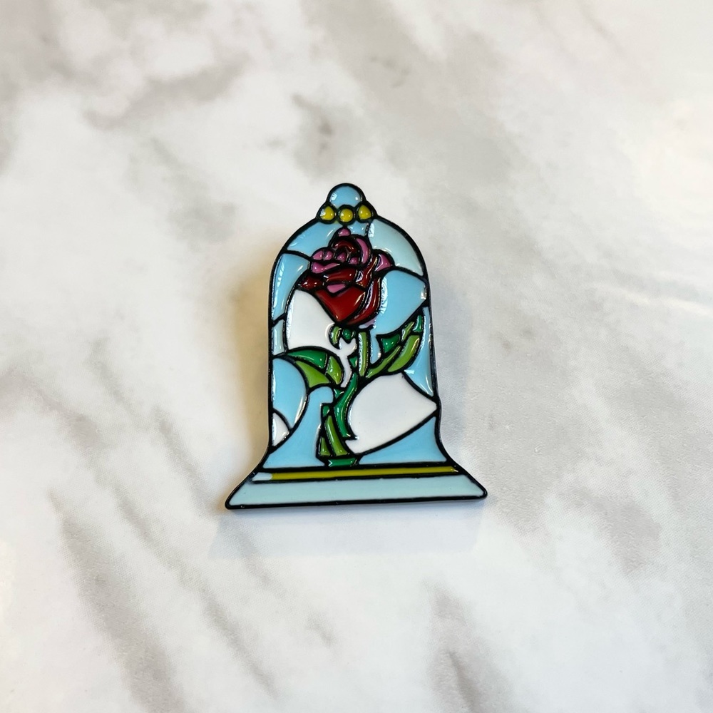 🎉 New Beauty & The Beast Rose Pin